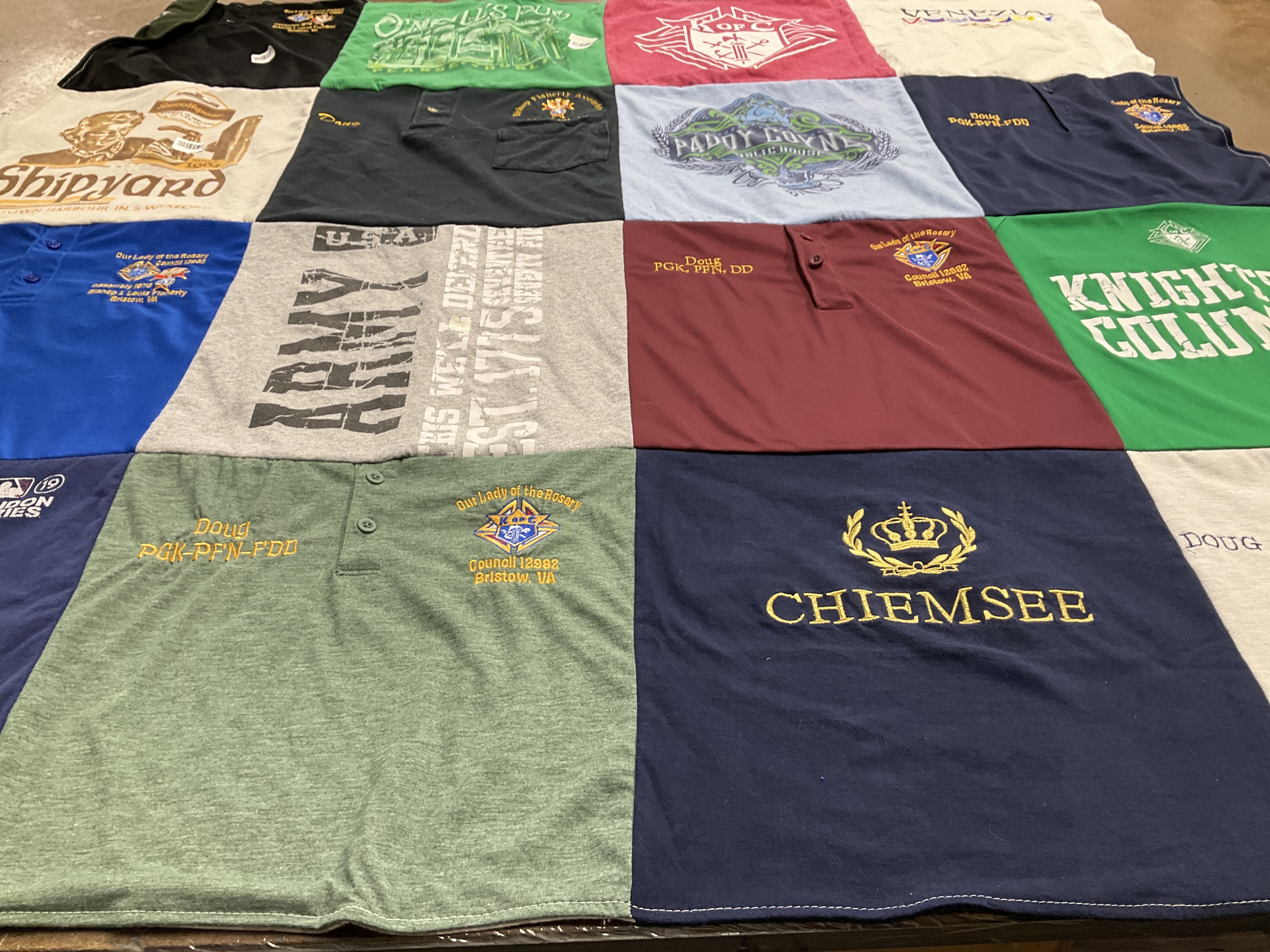 T-shirt quilt featuring new york giants by Claire from VA