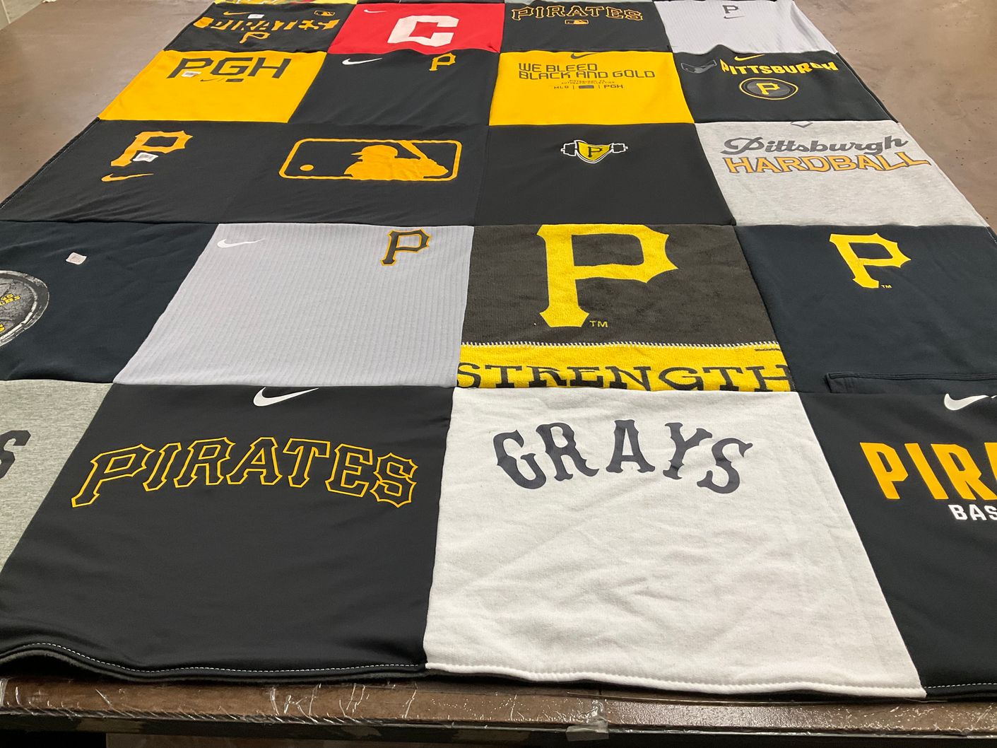 T-shirt quilt featuring pittsburgh pirates by Kevin from PA
