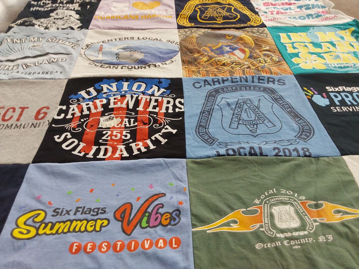 T-shirt quilt with local community service, summer events themes by Steven from NJ