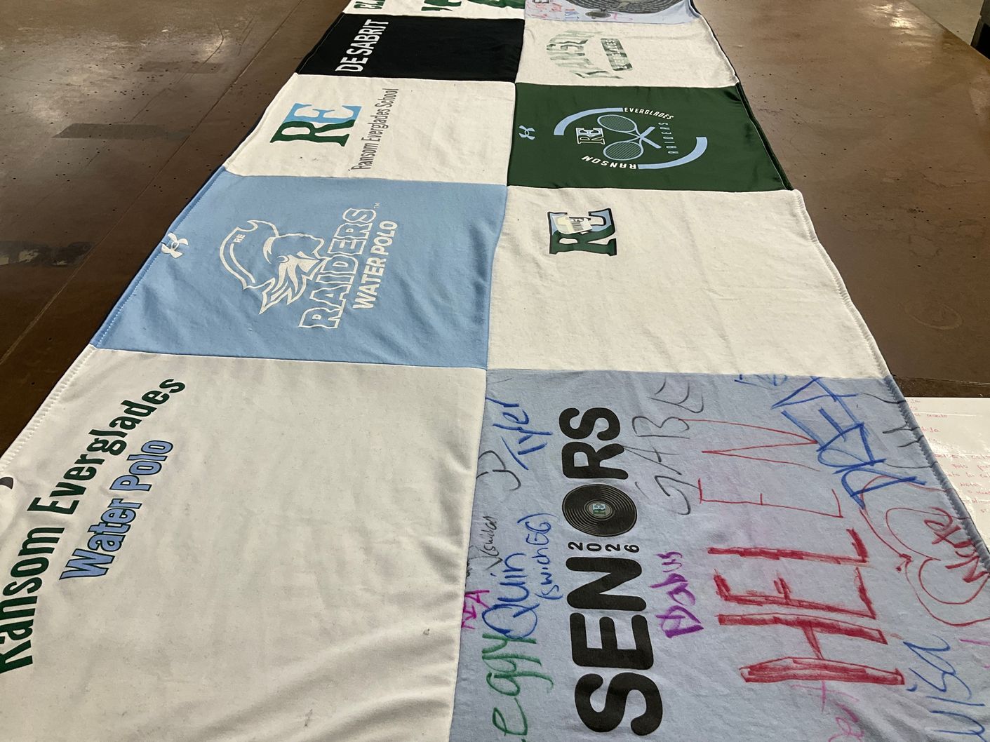 T-shirt quilt featuring ransom everglades water polo by Stephan from FL