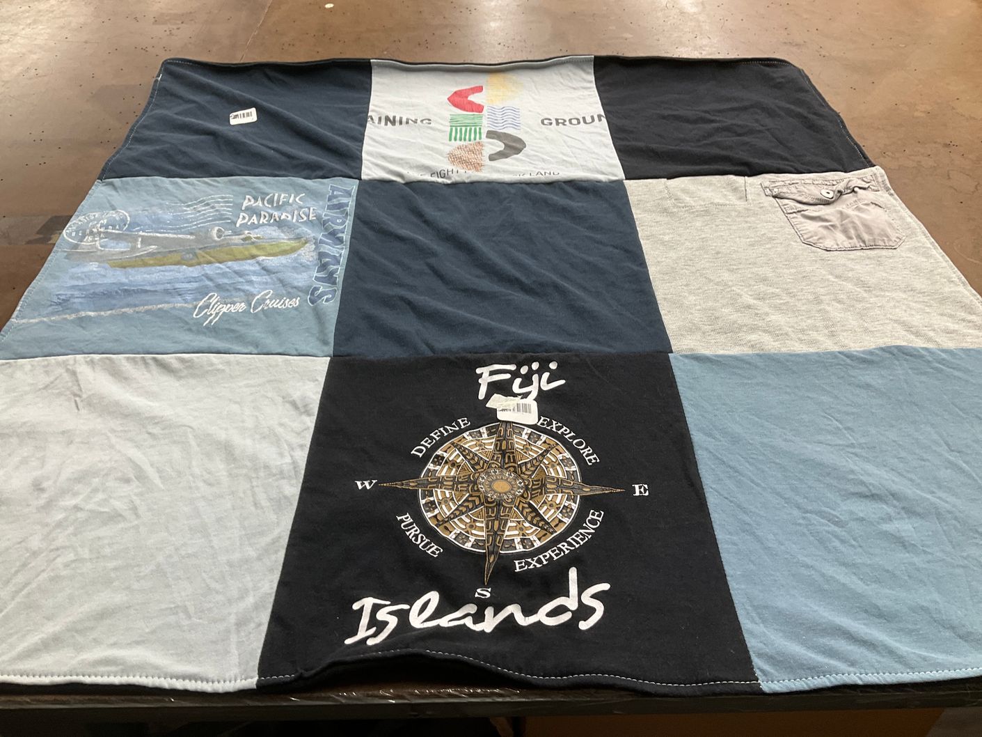 T-shirt quilt with travel, cruising themes by Kei-lah from AL