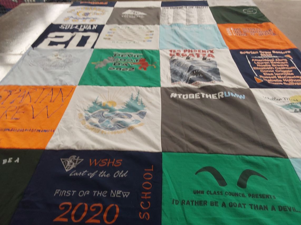 T-shirt quilt from university of mary washington by Susan from VA