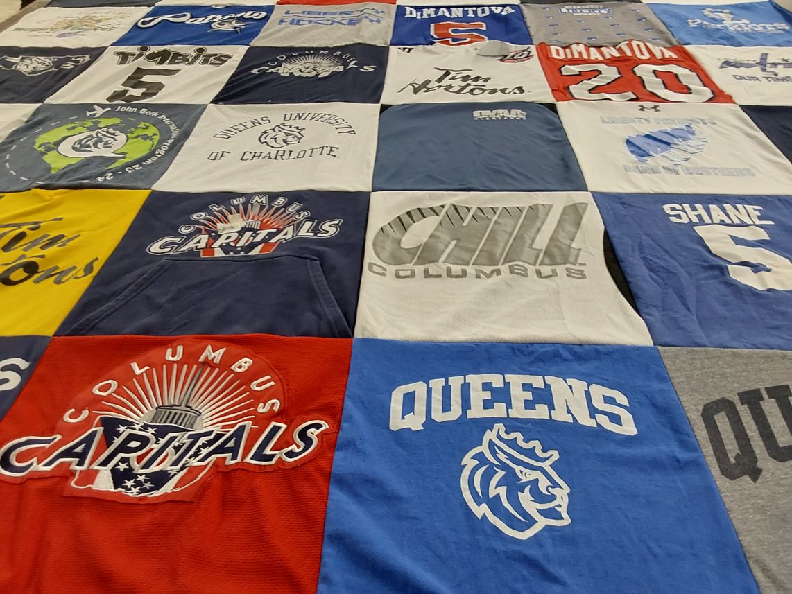 T-shirt quilt featuring columbus capitals by Kate from OH