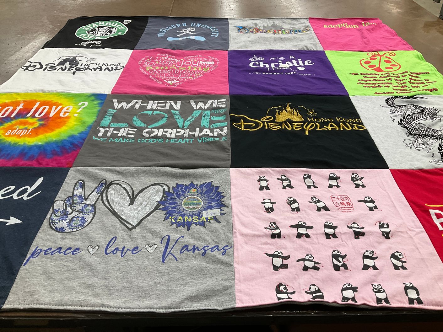 T-shirt quilt from asbury university by A from KS