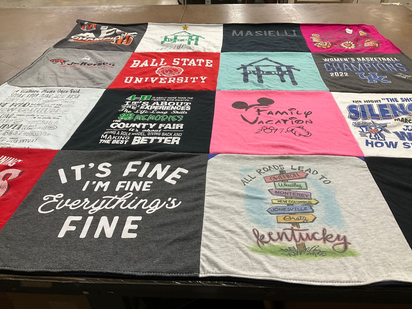 T-shirt quilt featuring university of kentucky women's basketball by Denise from KY