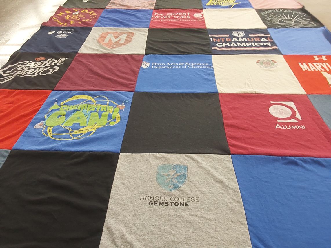T-shirt quilt from university of maryland by Amy from FL