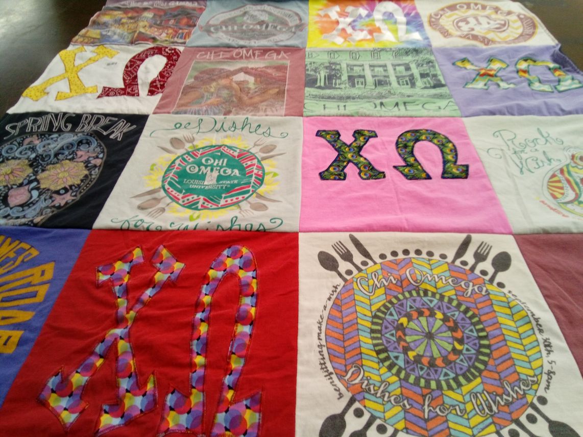 T-shirt quilt from louisiana state university by Emily from VA