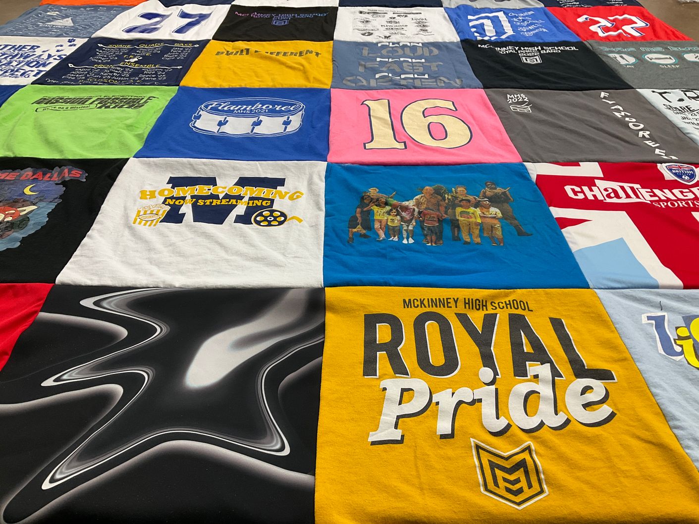 T-shirt quilt from mckinney high school by Ita from TX