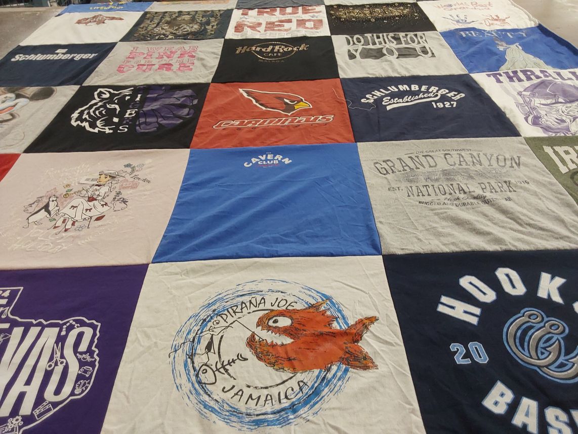 T-shirt quilt featuring carolina cardinals by Lynn from TX