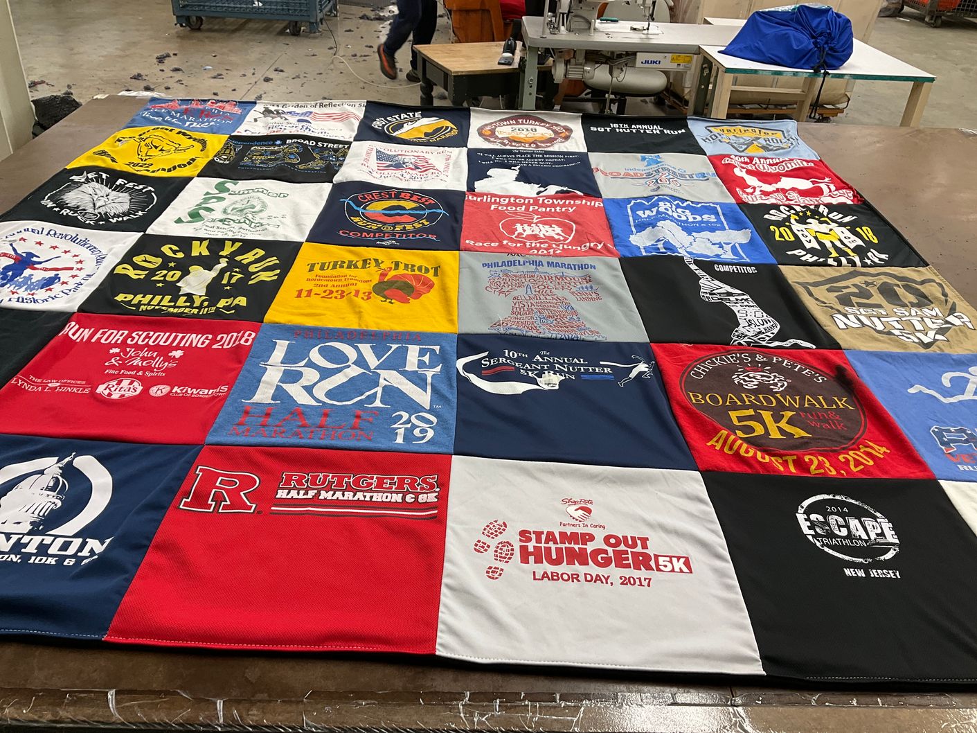 T-shirt quilt from rutgers university by Jim from NJ