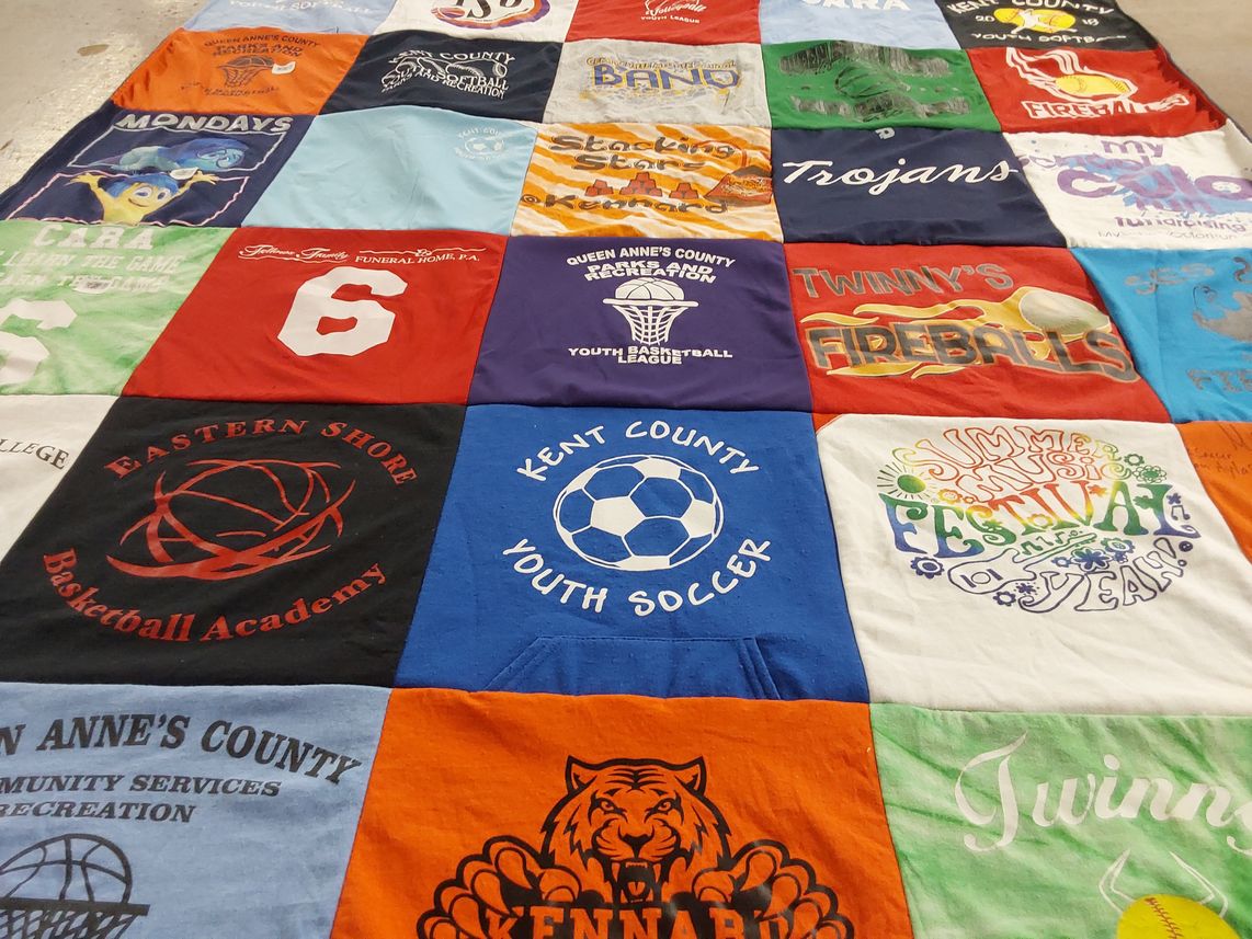 T-shirt quilt featuring kent county youth soccer, annapolis troyans by Dana from MD