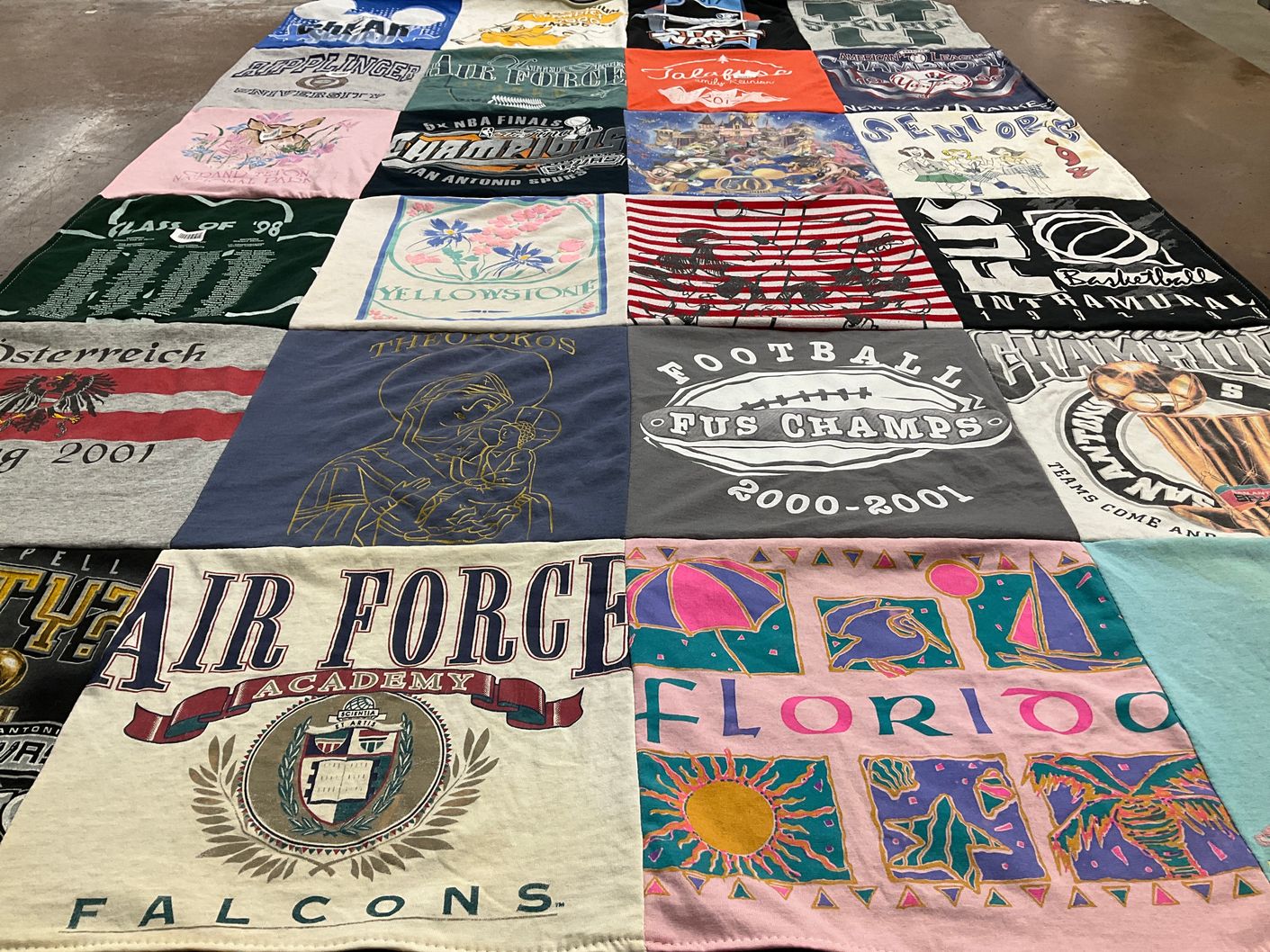 T-shirt quilt from air force academy by Rose from TX