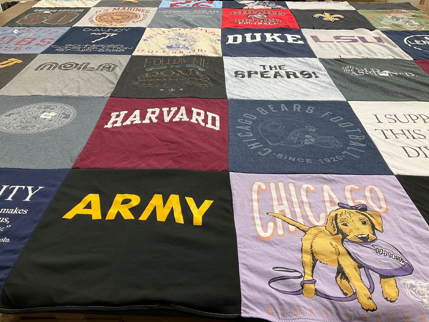 T-shirt quilt featuring chicago bears by Savannah from IL