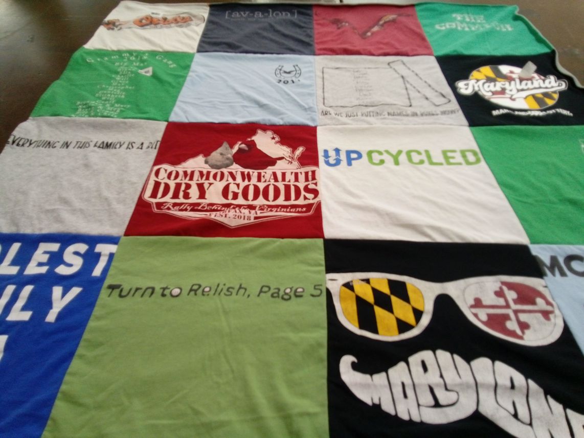 T-shirt quilt from university of maryland by Megan from MD