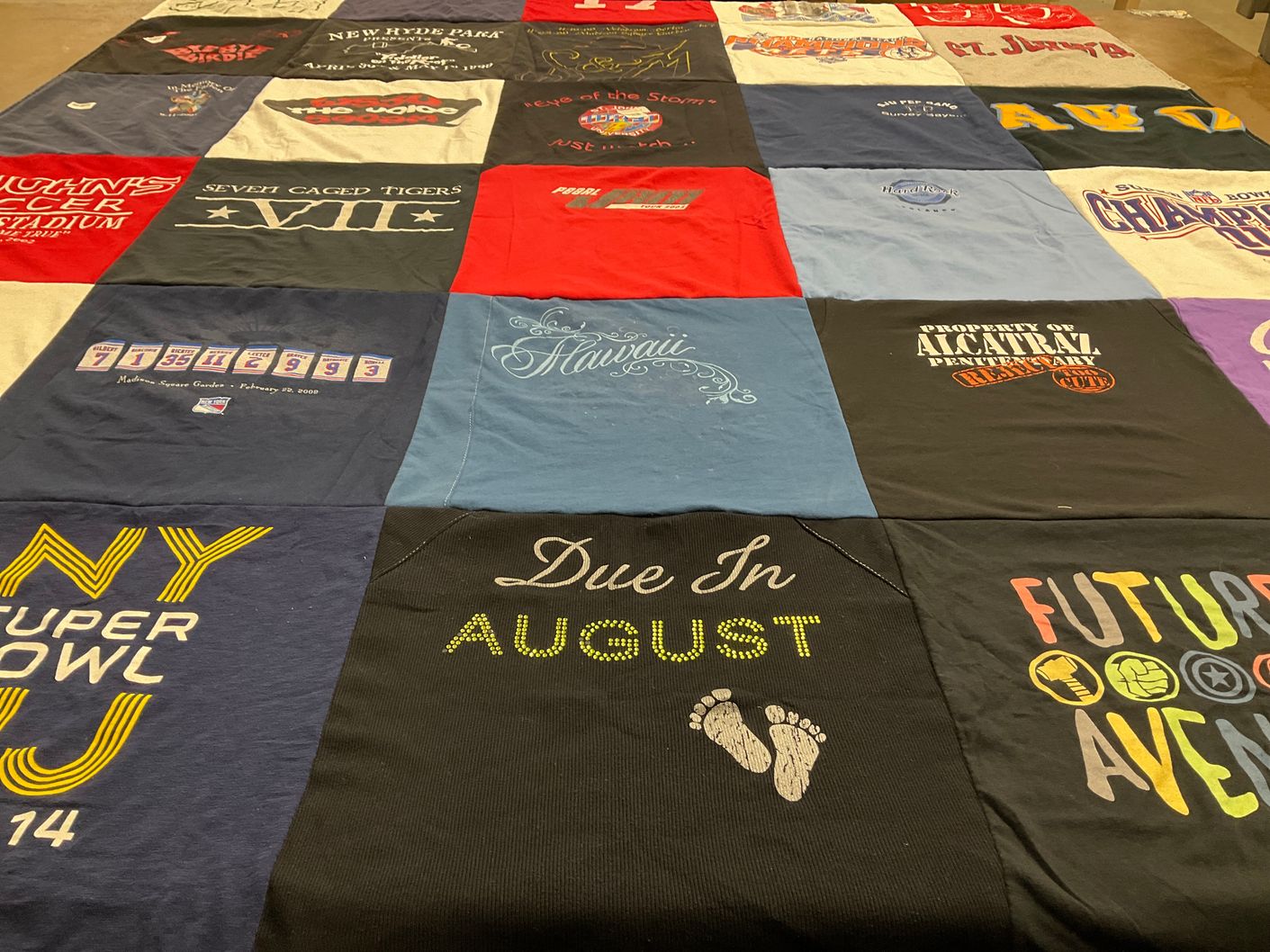 T-shirt quilt featuring new york university by David from NY