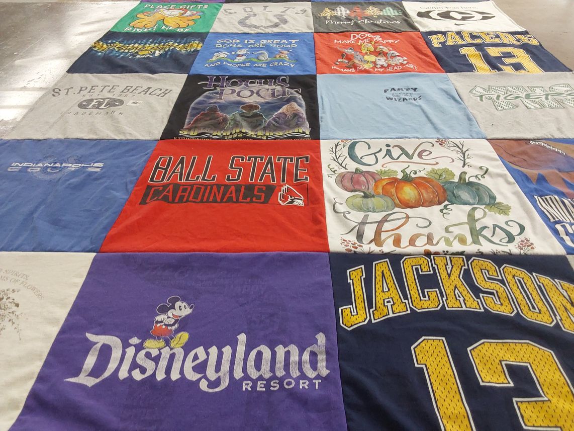 T-shirt quilt from ball state university by Troy from IN