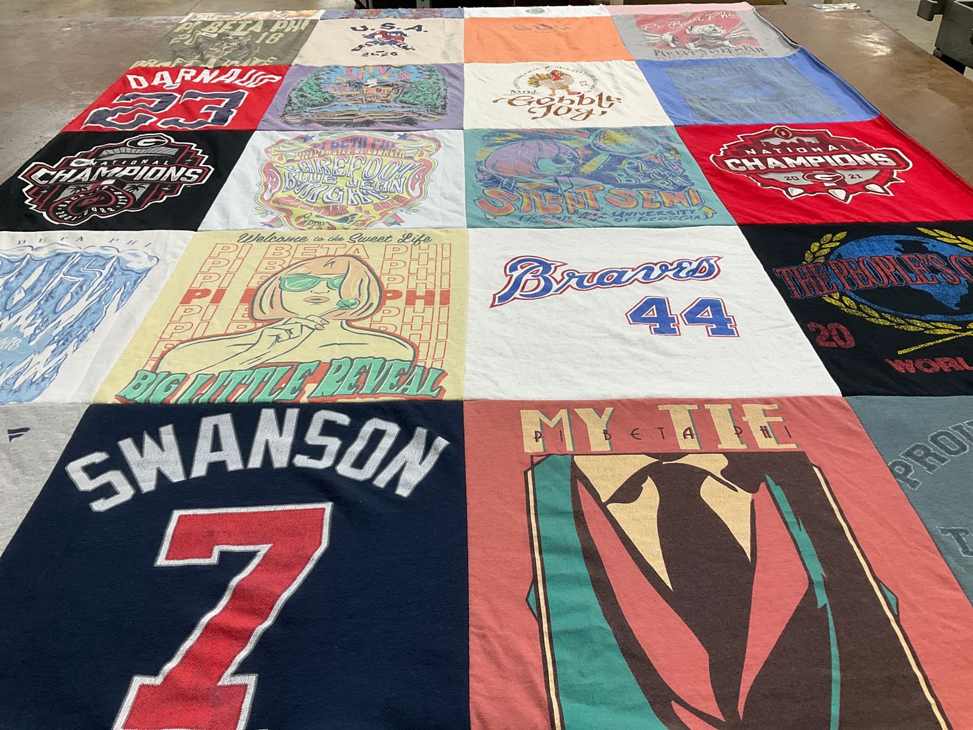 T-shirt quilt featuring atlanta braves by Andi from GA