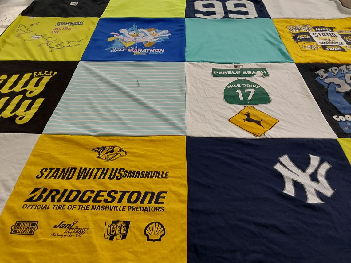 T-shirt quilt featuring nashville predators by Lynda from TN