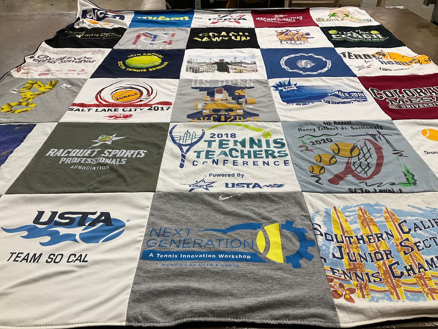 T-shirt quilt from colorado mesa university by Kristin from TX