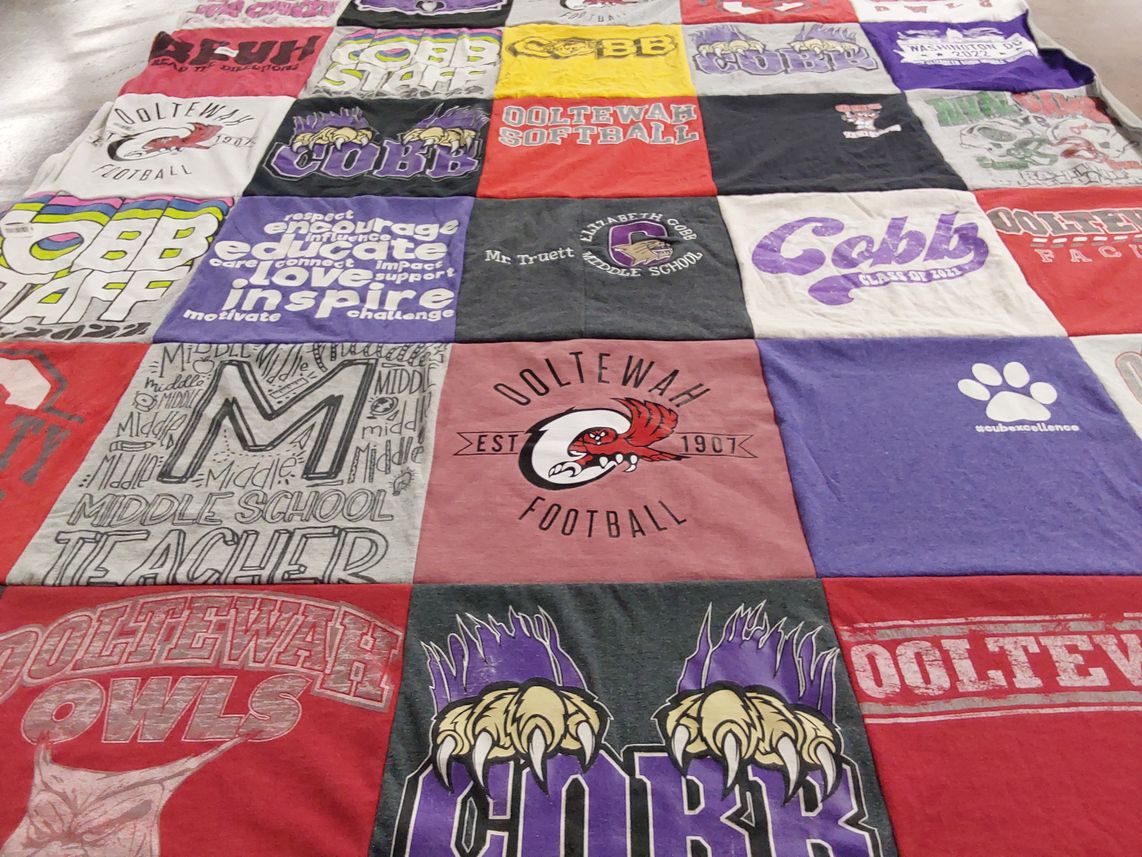 T-shirt quilt featuring doltewah football by Jacob from TN