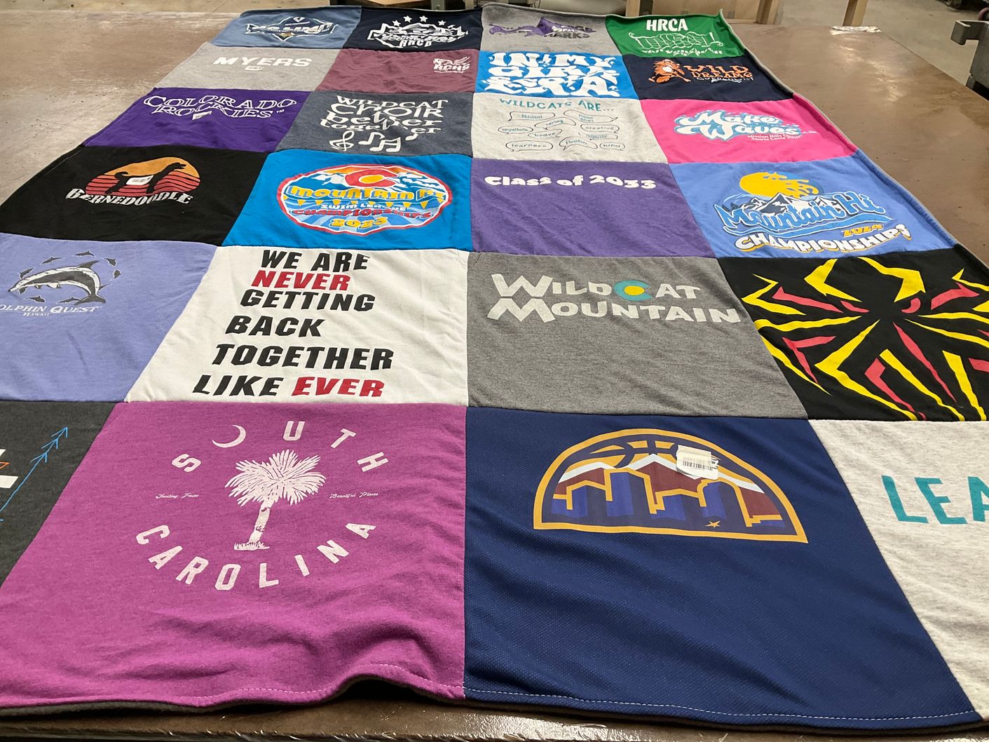 T-shirt quilt featuring colorado rockies by Emily from CO