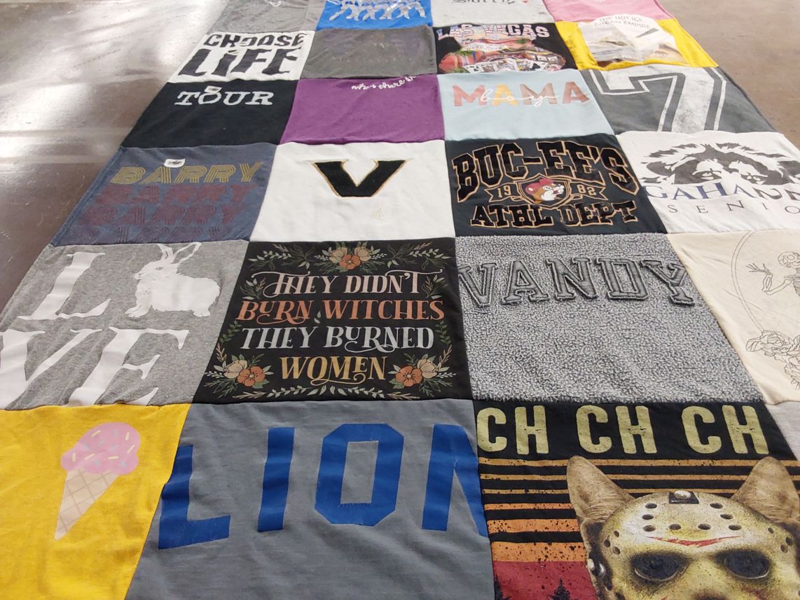T-shirt quilt from vanderbilt university by Pamela from OH