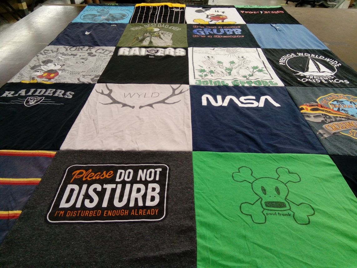 T-shirt quilt featuring raiders by Lisa from CA