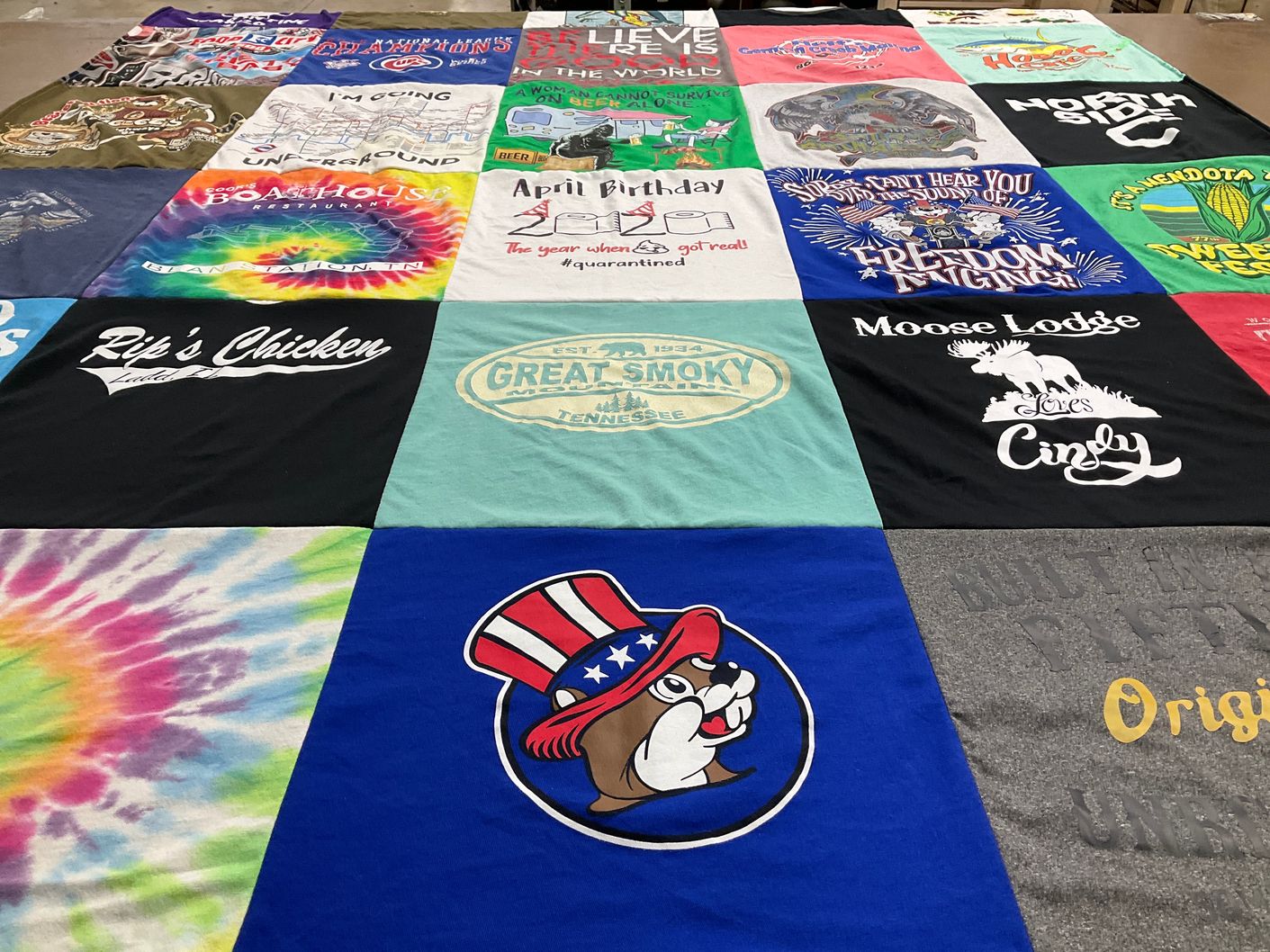 T-shirt quilt from university of pittsburgh by Cindy from TN