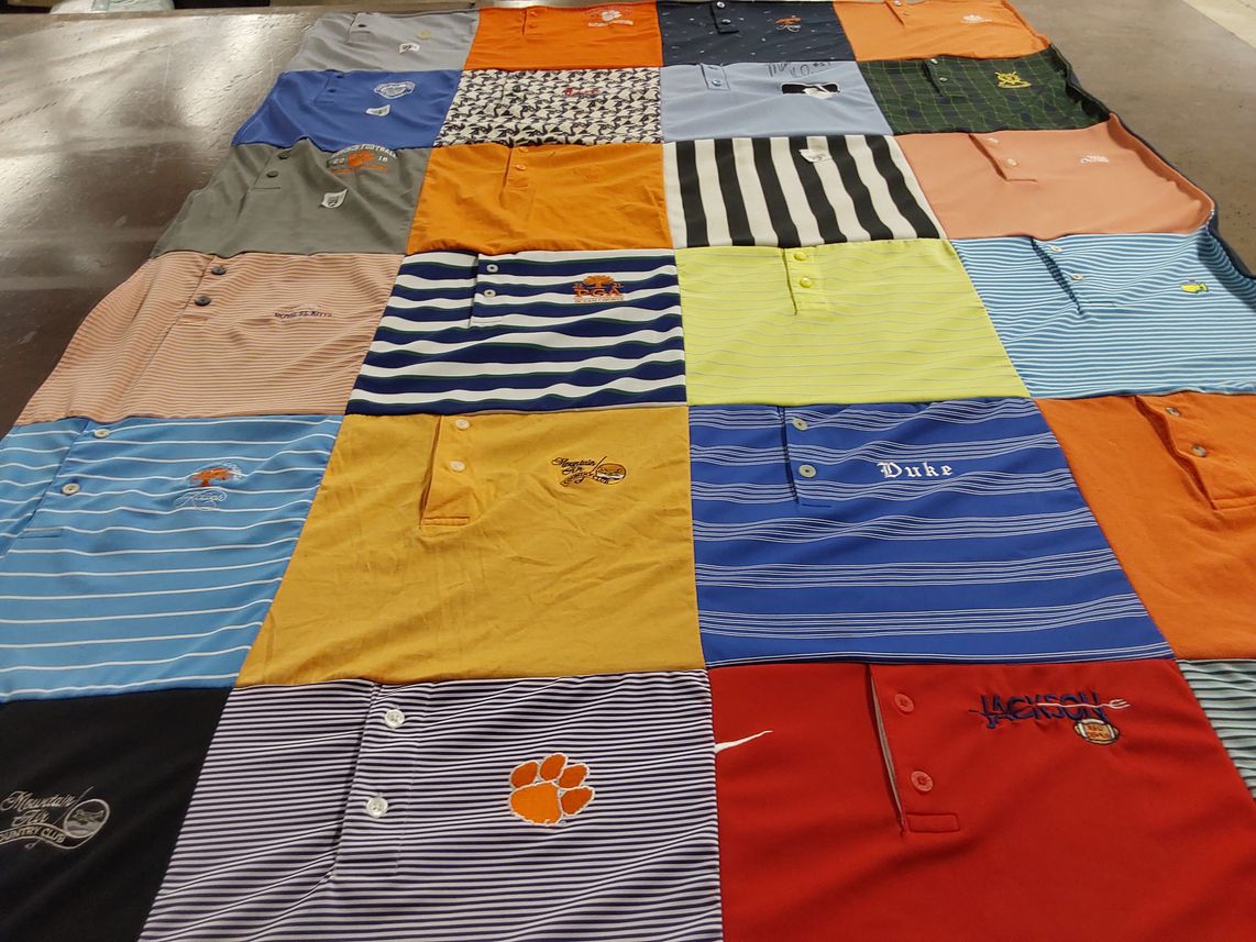 T-shirt quilt from duke university, clemson university by Liz from NC