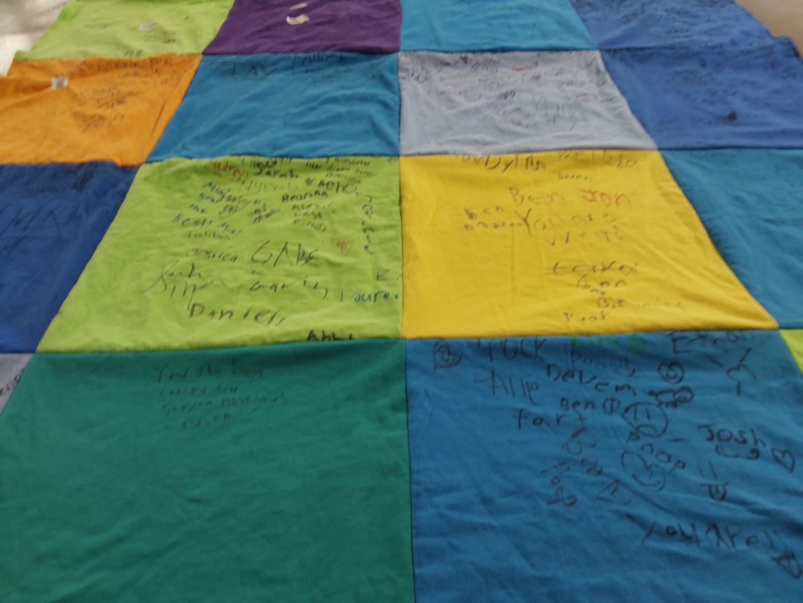 T-shirt quilt by Barbara from CT