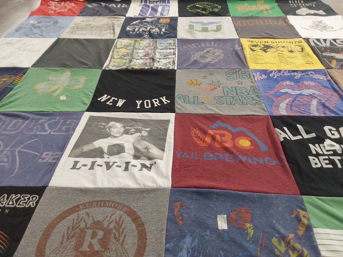 T-shirt quilt from michigan university by Sherri from CT