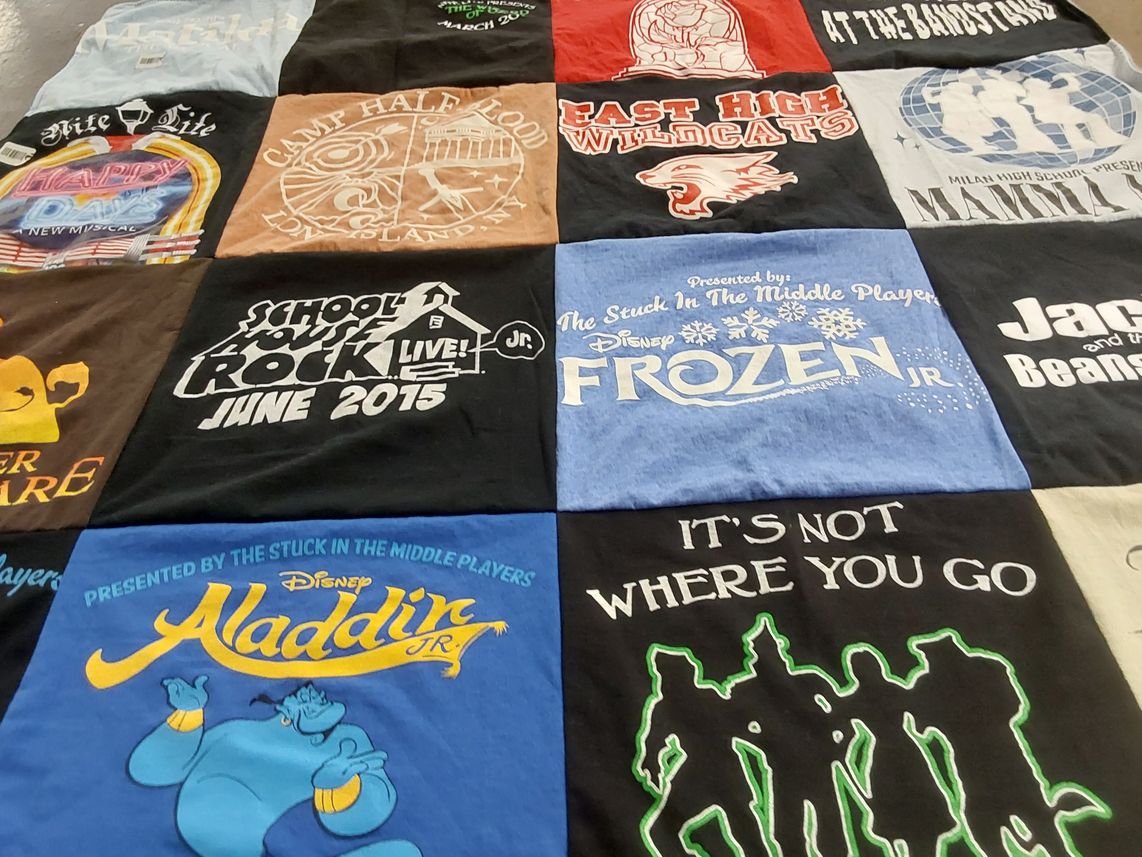 T-shirt quilt featuring east high wildcats by Allison from TN
