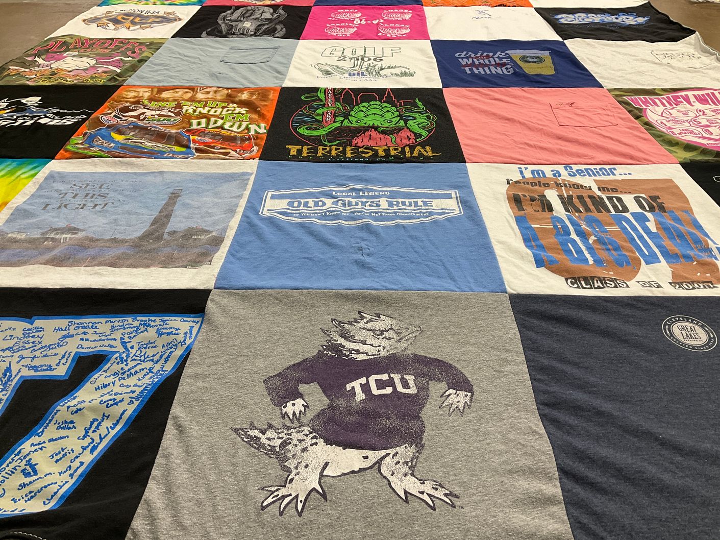 T-shirt quilt from texas christian university by Karen from TX