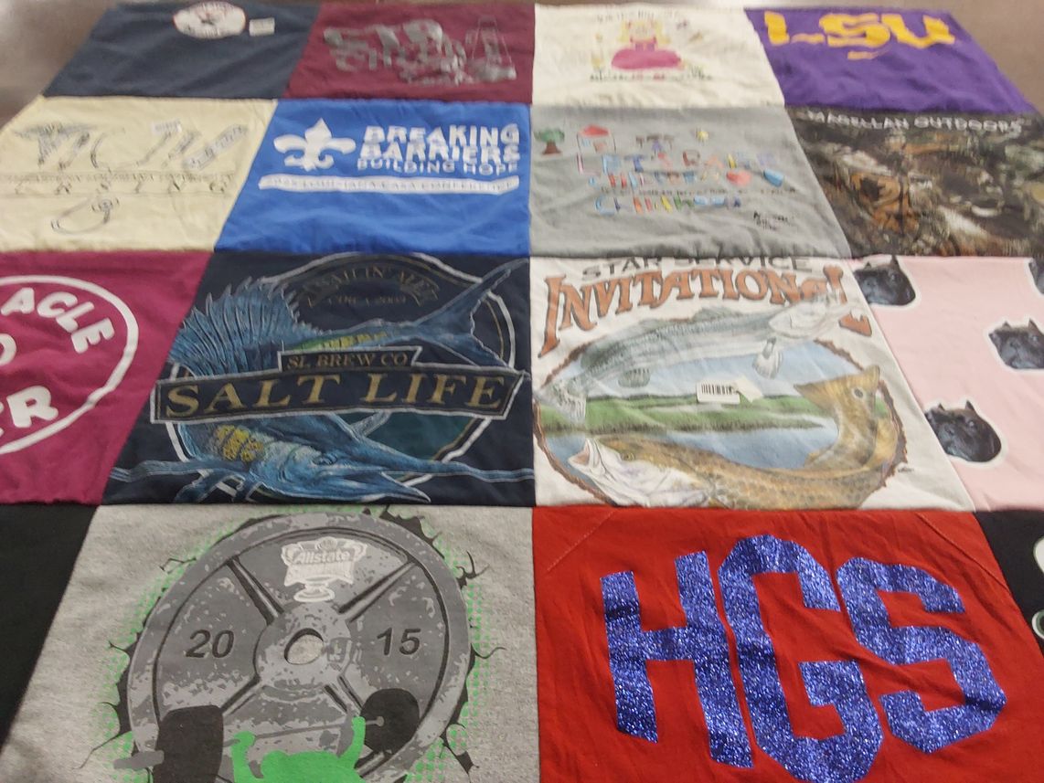T-shirt quilt from louisiana state university by Brandy from LA