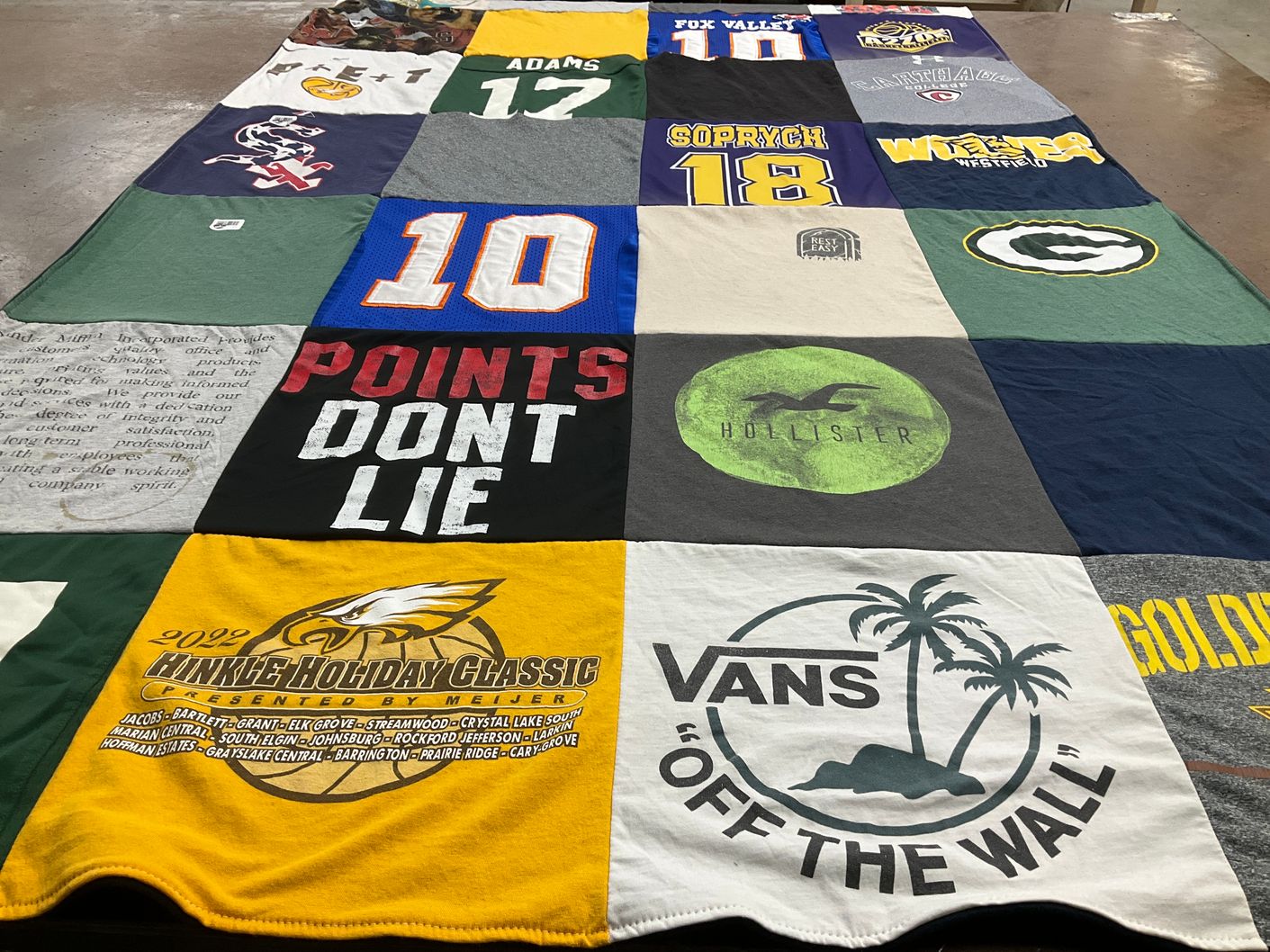 T-shirt quilt featuring green bay packers by Jamie from IL
