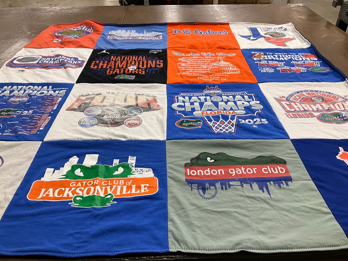 T-shirt quilt from university of florida by Ken from FL