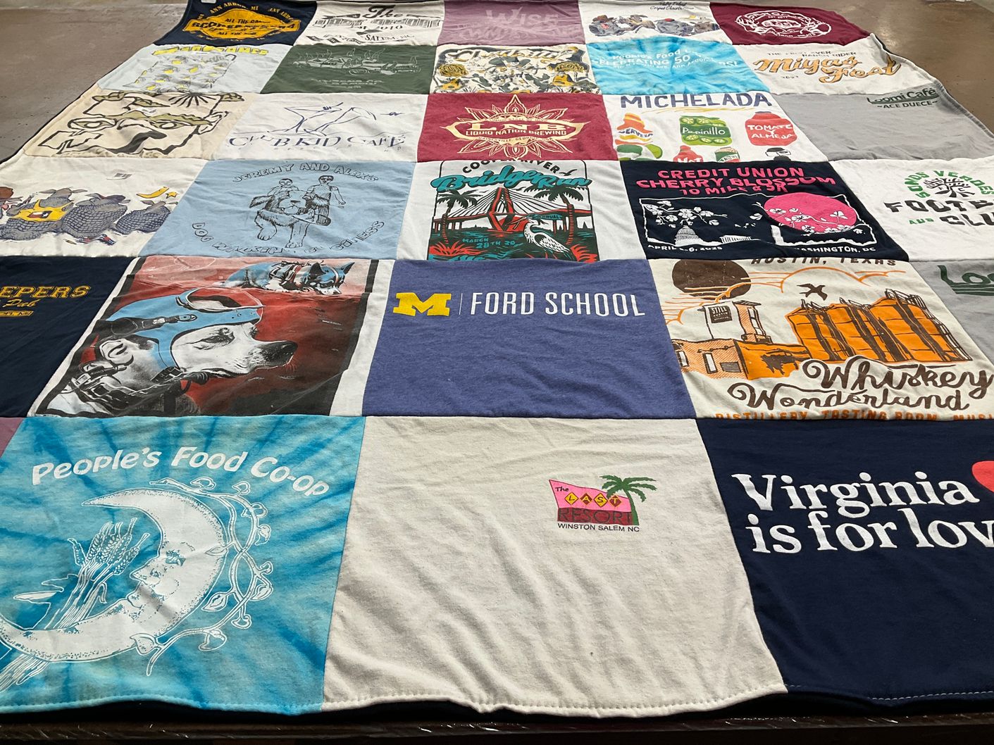 T-shirt quilt from university of michigan by Kellen from TX