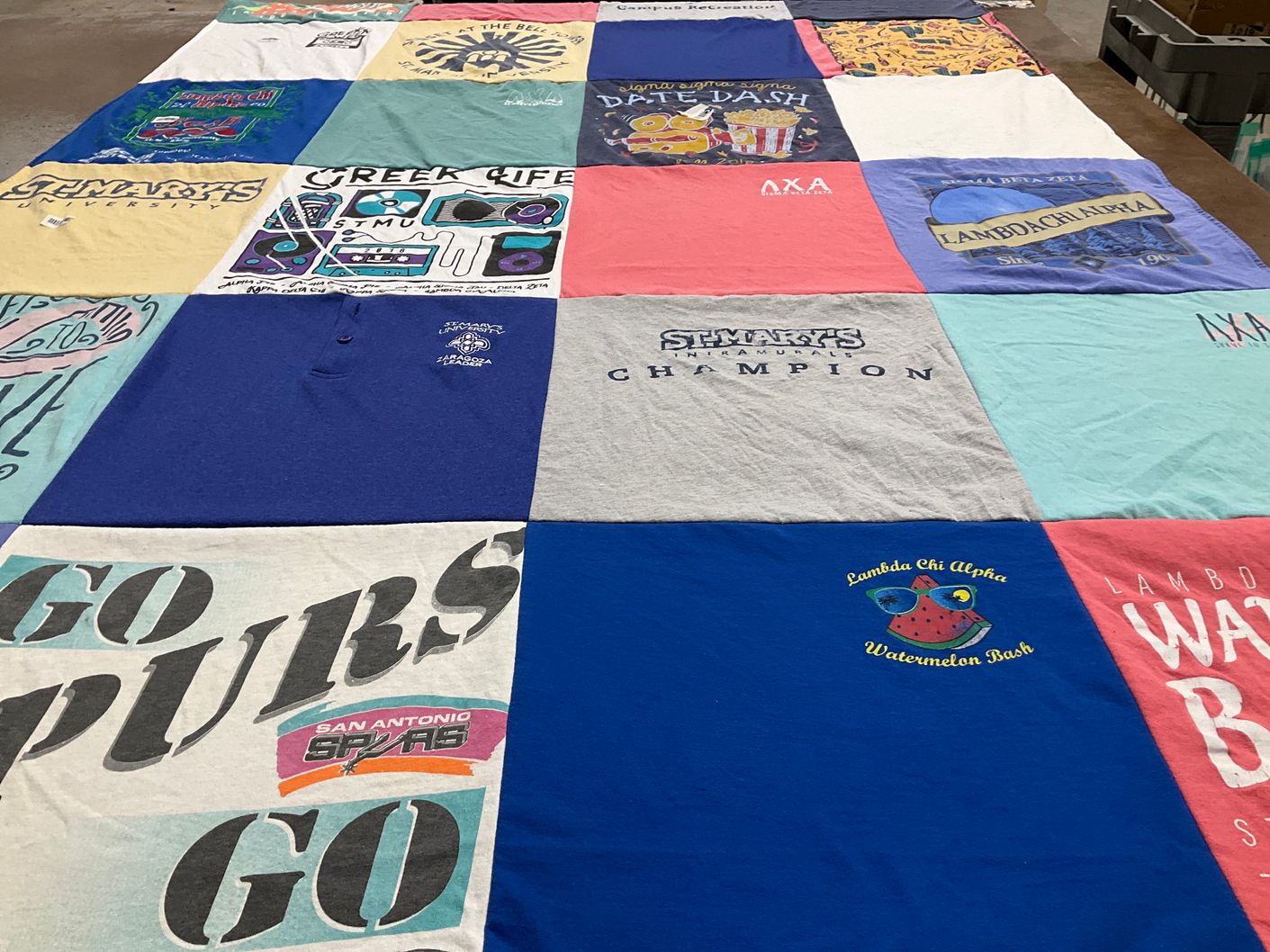T-shirt quilt featuring san antonio spurs by Hope from TX