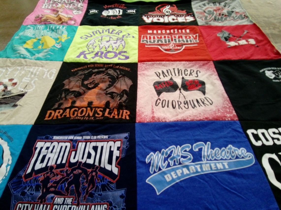 T-shirt quilt from manchester high school by Eileen from OH
