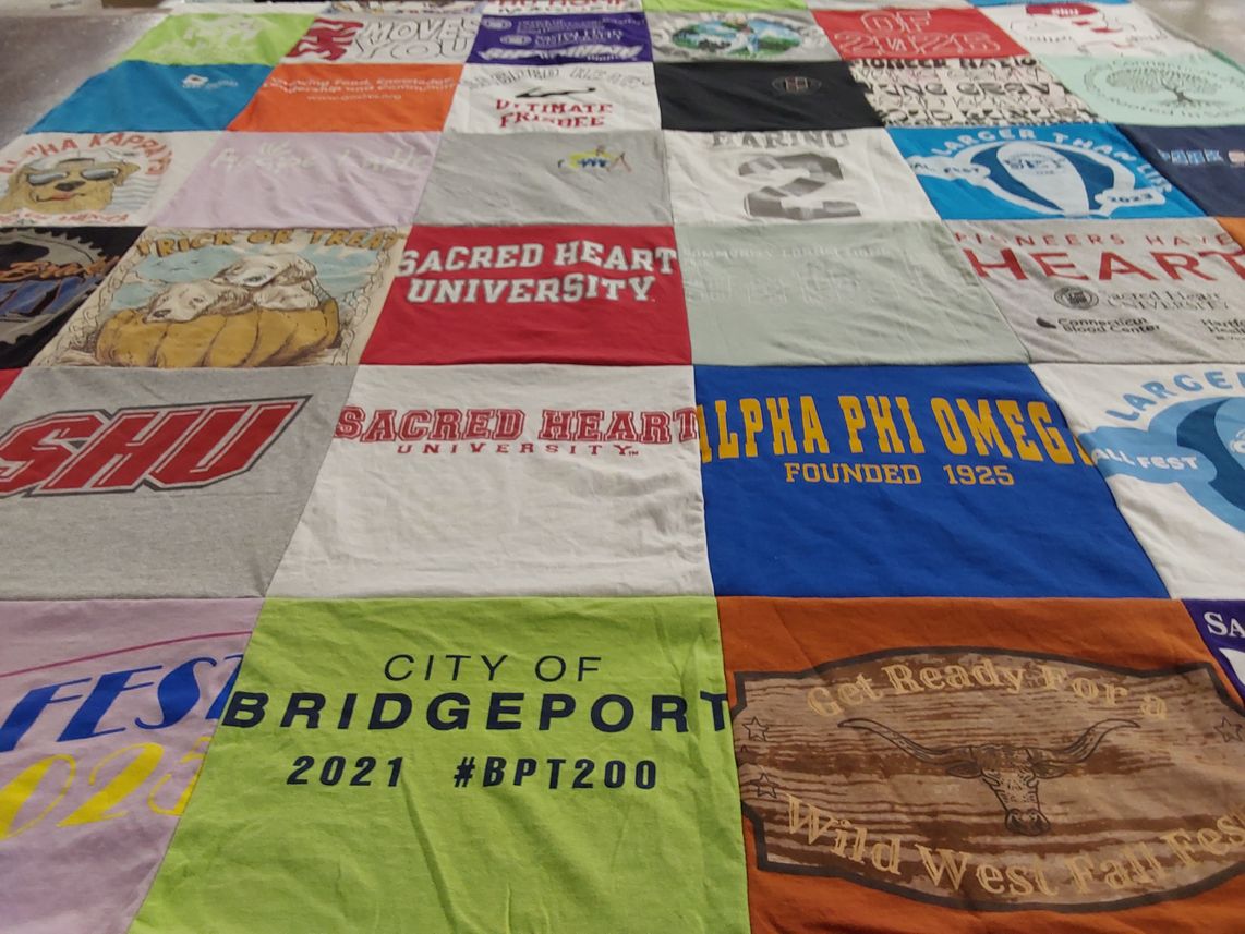 T-shirt quilt from sacred heart university by laura from TX