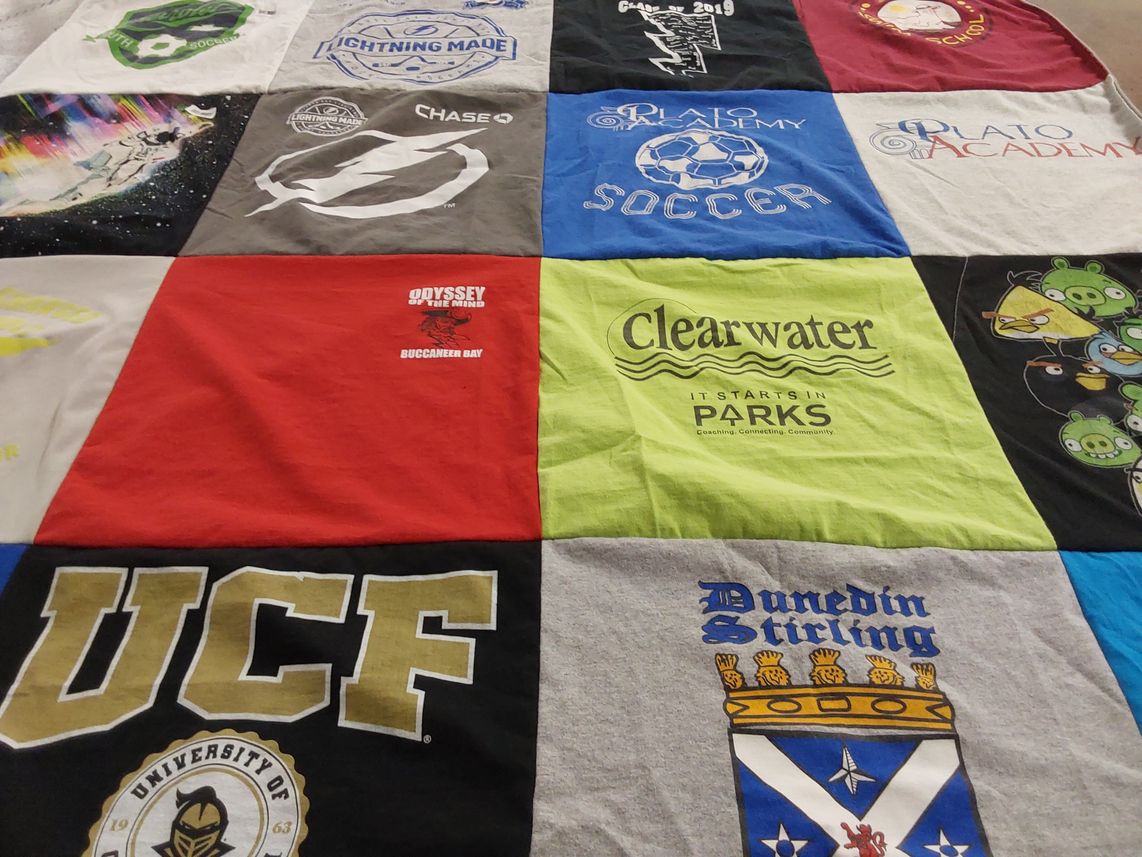 T-shirt quilt from university of central florida by Constance from WV