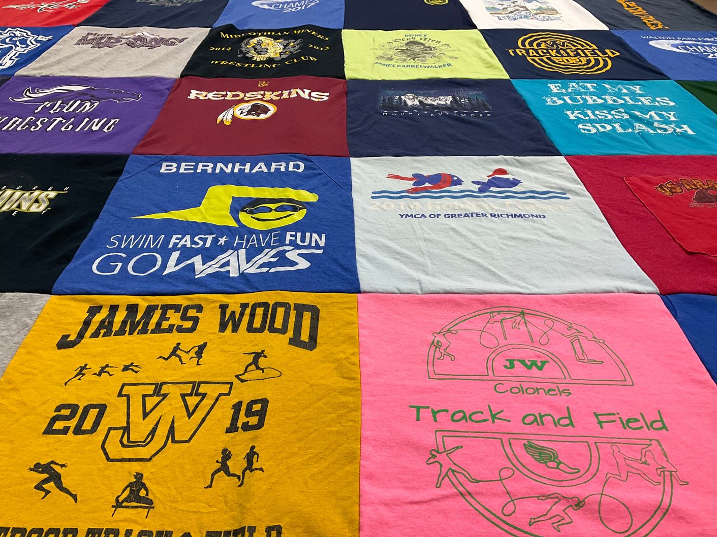 T-shirt quilt featuring james wood colonels by Kimberly from VA