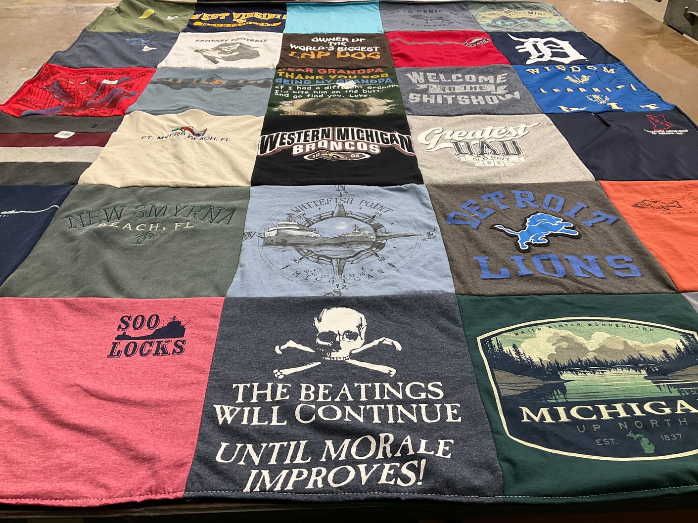T-shirt quilt featuring detroit lions by ASHLEY from MI