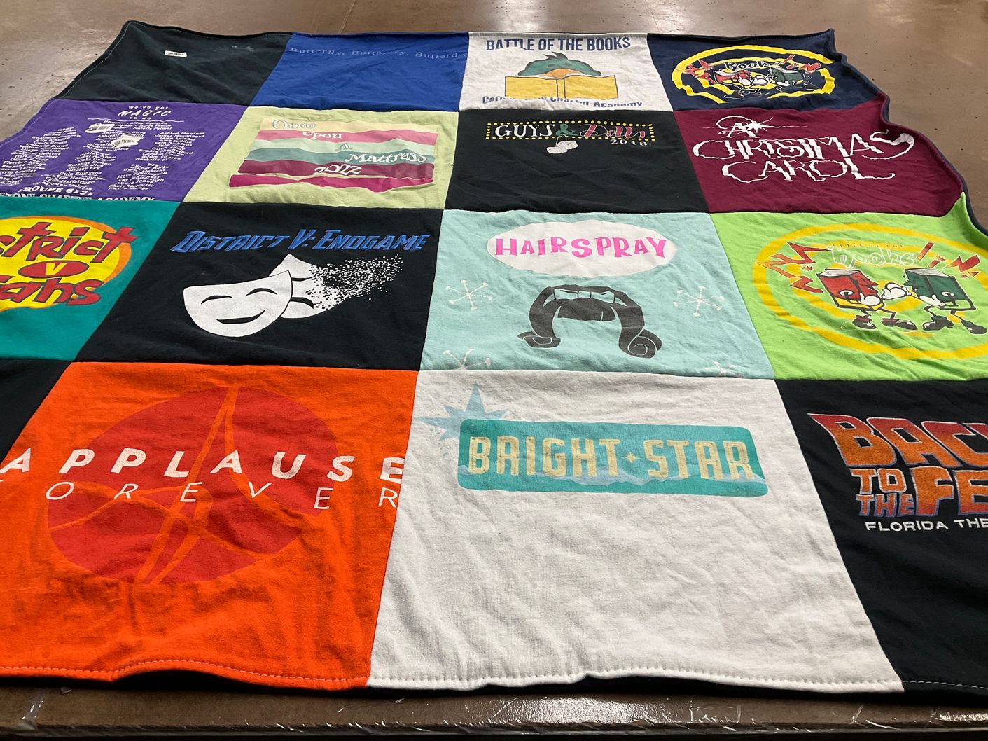 T-shirt quilt from florida theater academy by Christina from FL