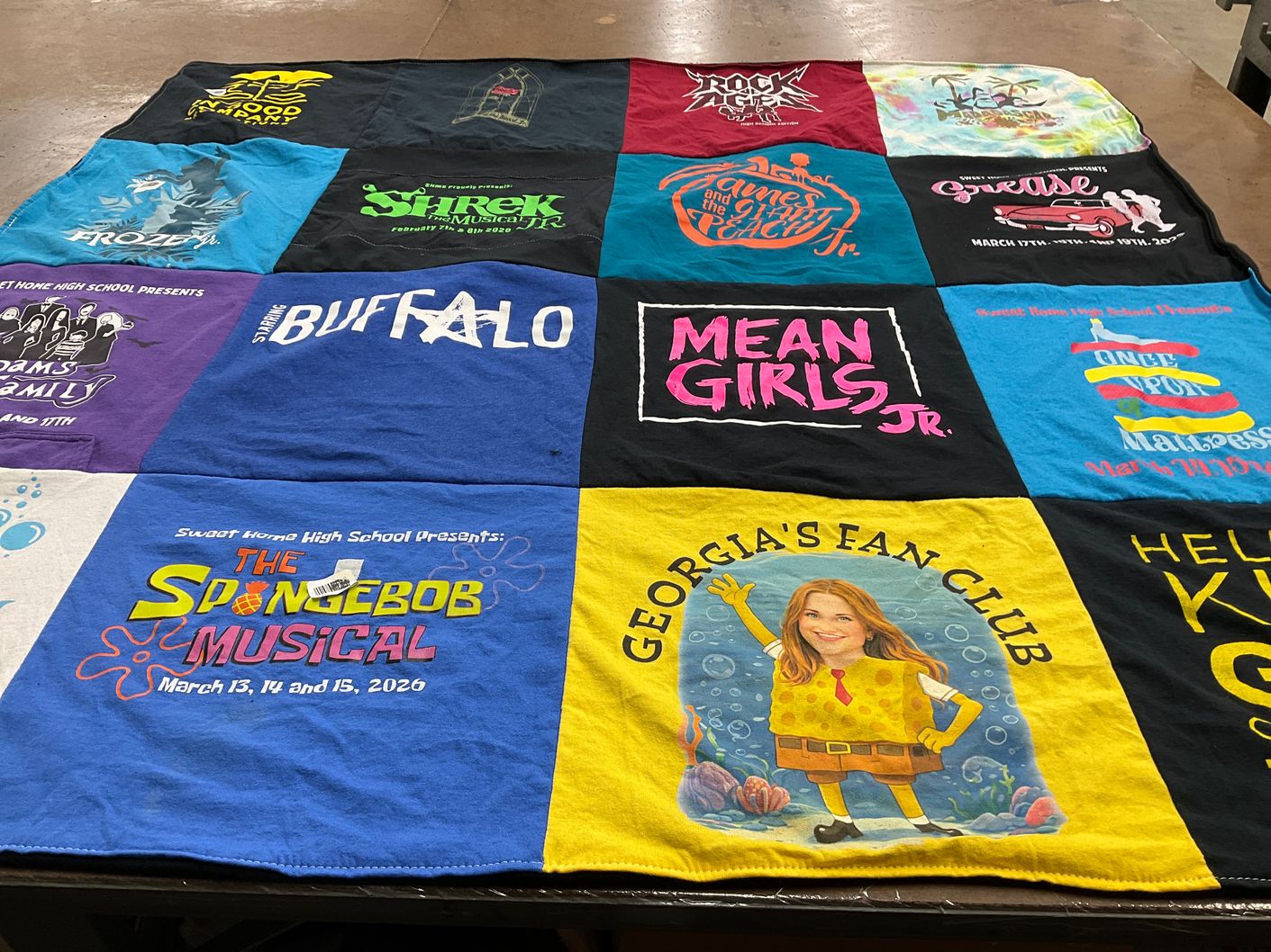 T-shirt quilt from sweet home high school by Shauna from NY