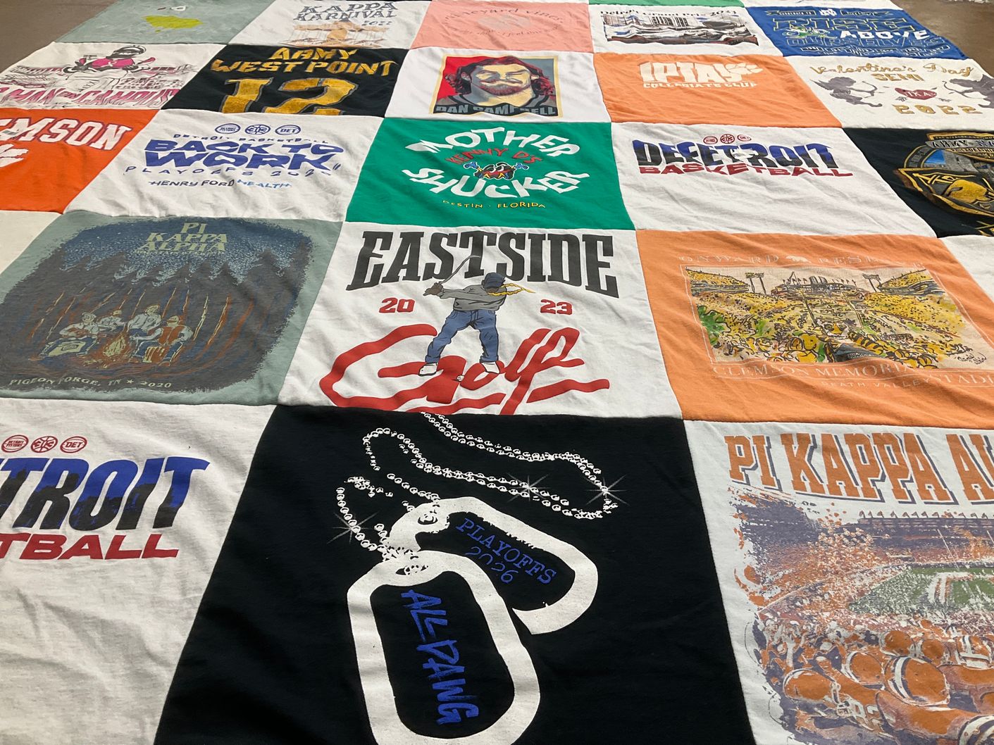 T-shirt quilt from university of detroit mercy by Colleen from MI