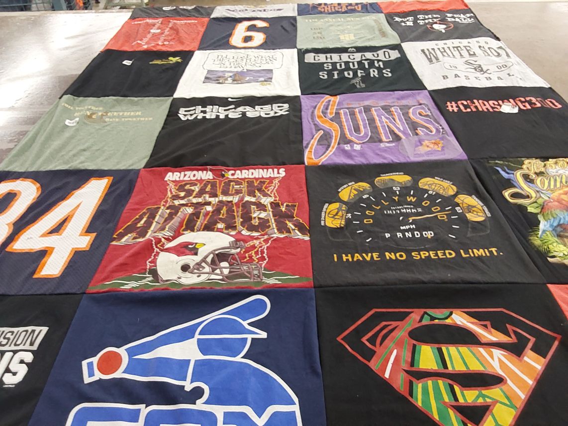 T-shirt quilt featuring chicago white sox, arizona cardinals by Donna from IL
