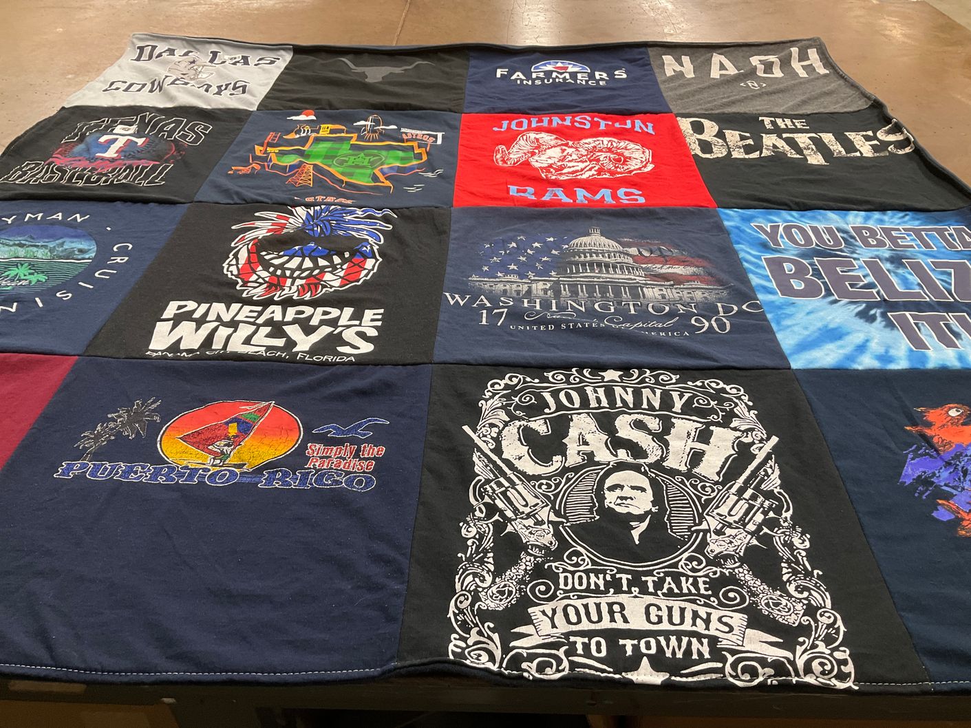 T-shirt quilt featuring dallas cowboys by Paula from TX