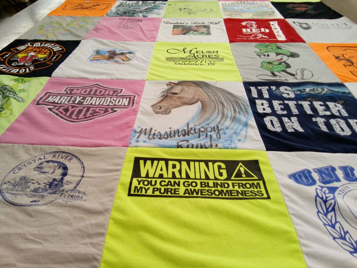 T-shirt quilt from union college by Shelly from IL
