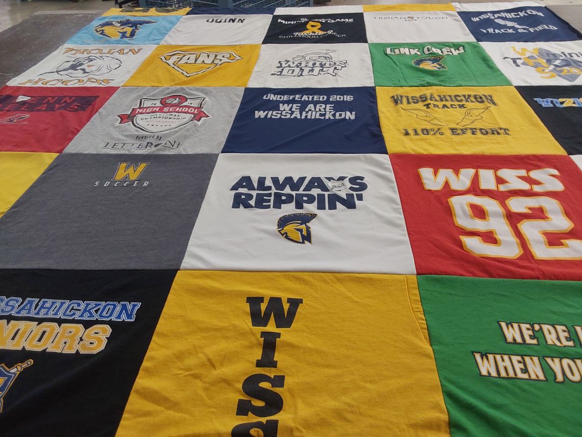 T-shirt quilt featuring wissahickon high school track and field, wissahickon high school soccer by Gina from PA